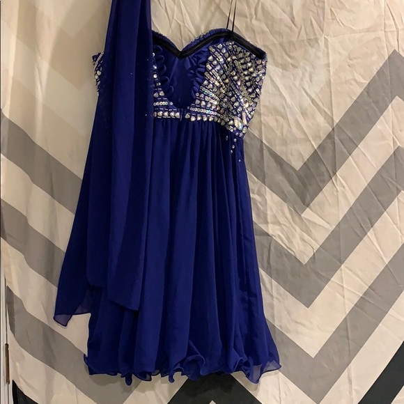 strapped blue dress - Picture 2 of 2